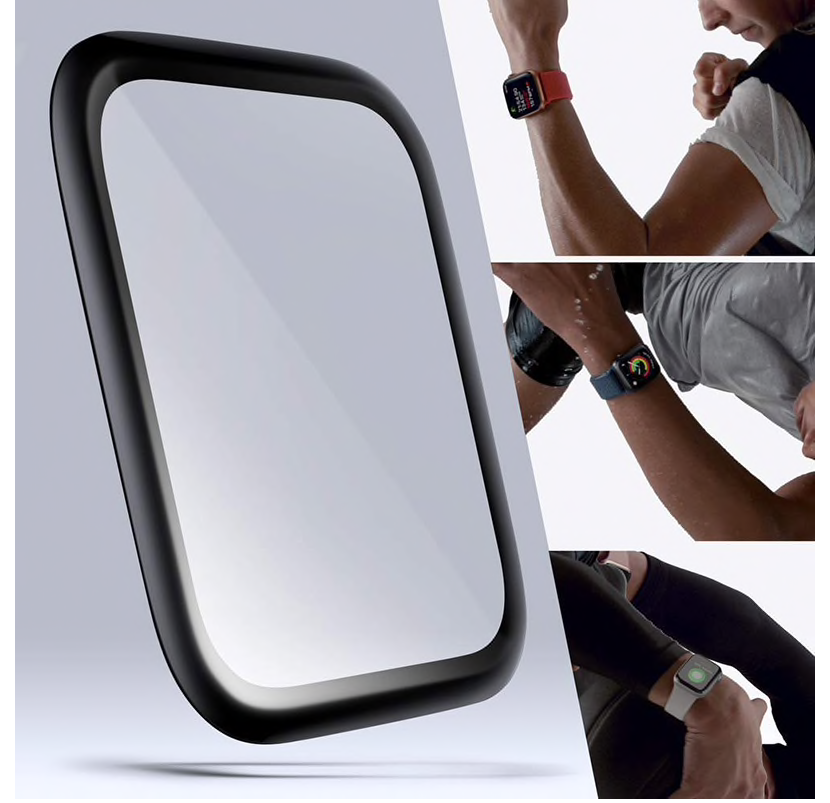 Vidrio templado pantallas de proyeccion cuerpo entero cubierta de vidrio calificativo para iwatch